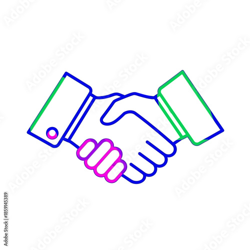 Handshake icon, agreement, partnership, business deal, cooperation, success, trust