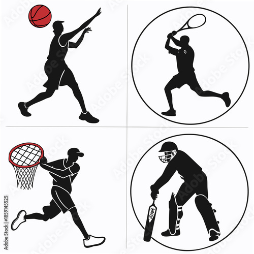 Sports silhouettes
