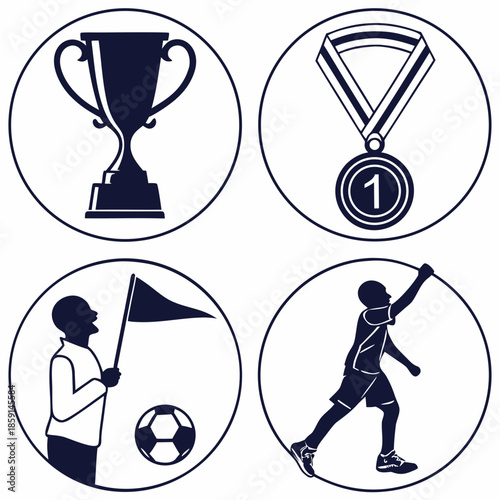 Sports achievement icons