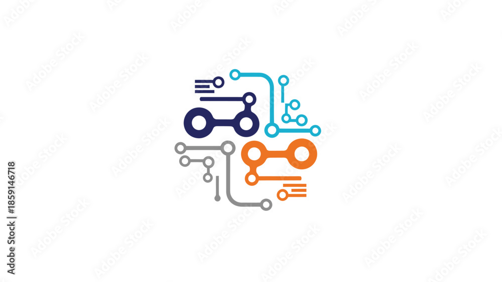 Fototapeta premium Abstract circuit board design representing technology and innovation in digital systems.