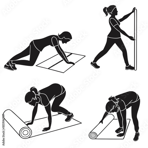 Yoga mat setup and usage