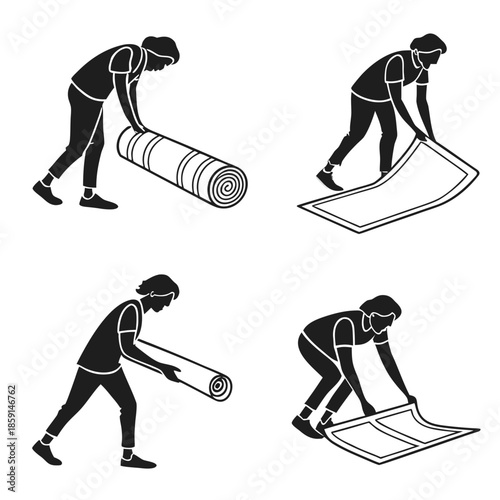 Installing a floor mat