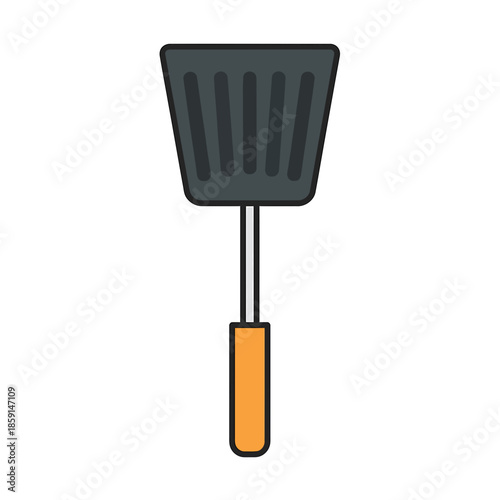 Kitchen Spatula Utensil Flat Icon Design