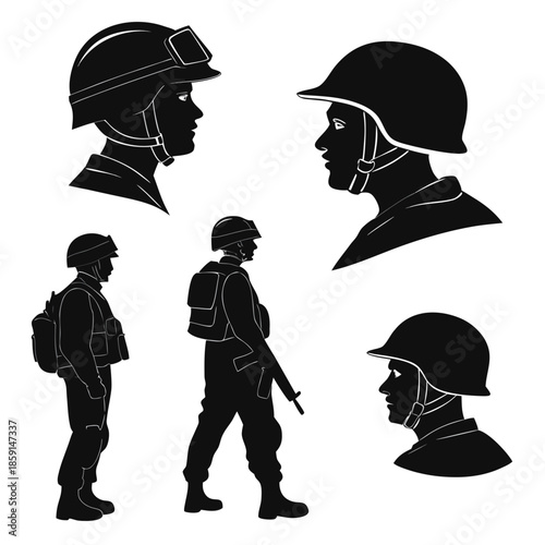 Military silhouettes