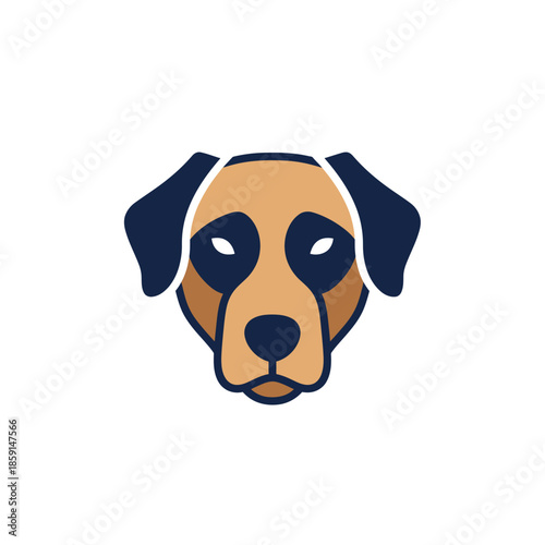 Adorable dog face illustration with a friendly expression and captivating eyes.