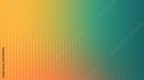 Abstract colorful background with vertical orange and teal lines featuring vibrant gradient transition for creative design backdrop