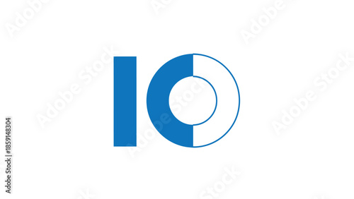 Blue and white IO logo representing the concept of input and output.