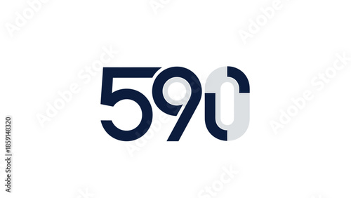 Bold graphic design featuring the numbers five, nine, and zero in a modern style.