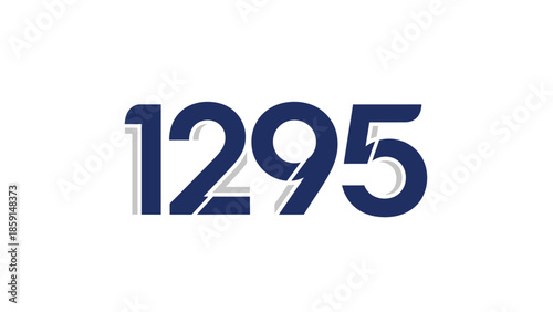 Bold numerical representation of the number one thousand two hundred ninety-five.