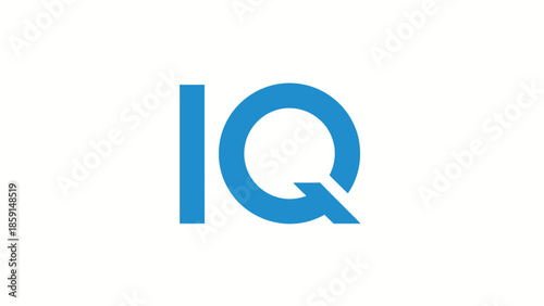 Blue IQ Logo Representing Intelligence, Knowledge, and Cognitive Abilities.