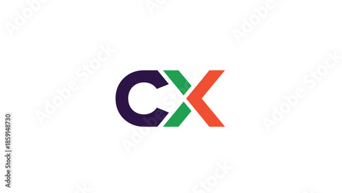CX logo design representing customer experience and success.