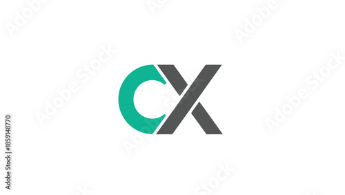 CX logo design with a modern and professional appearance for branding.