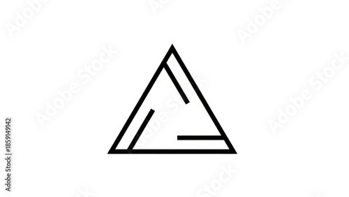 Free Download Modern minimalist abstract geometric triangle logo design on white background showcasing - GFXLoad