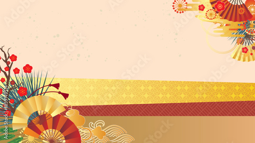 正月和風背景