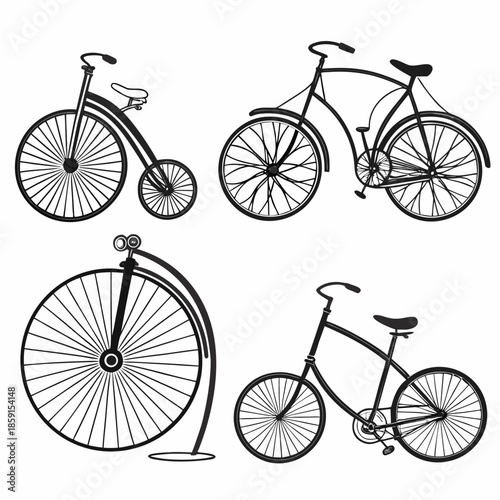 Collection of vintage bicycles