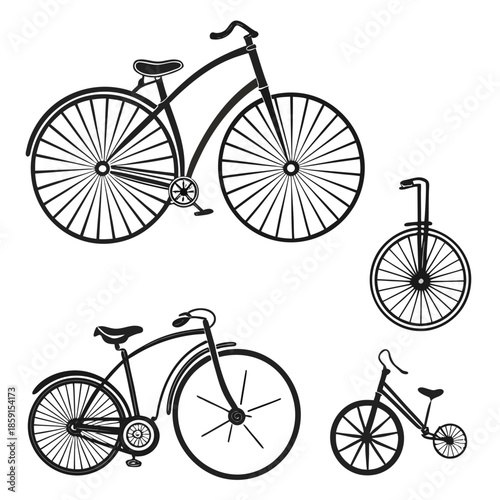 Collection of vintage bicycles