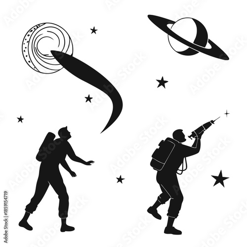 Astronauts in space exploration