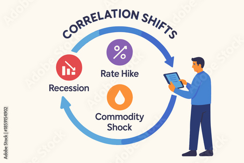 Correlation Shifts Recession Rate Hike and Commodity Shock Cycle.