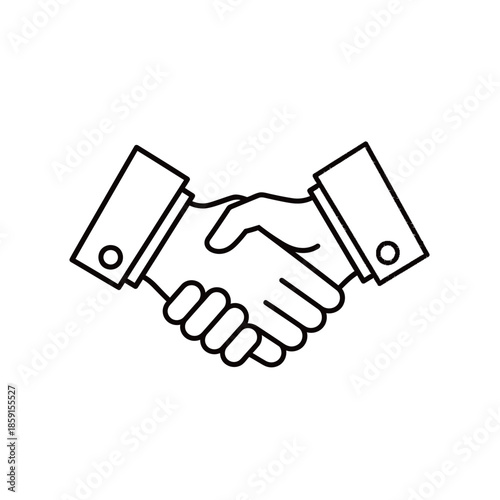 Handshake icon, business deal, partnership agreement, teamwork, agreement, contract, handshake