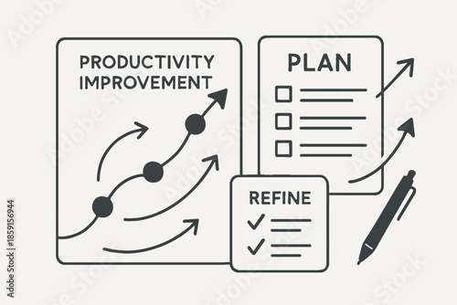 Productivity Improvement Plan and Refinement Process Illustration.