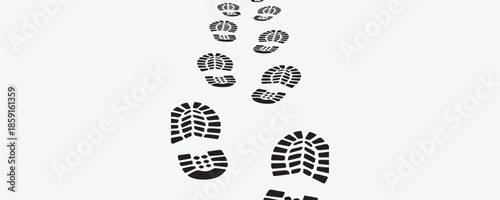 footprint shoe sole tracking path on transparent background, shoe footprint path, with a modern concept style