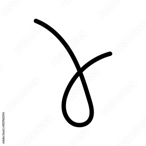 Bild auf Leinwand Minimalist black line art loop