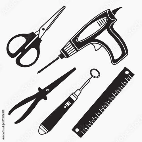 Crafting tools illustration