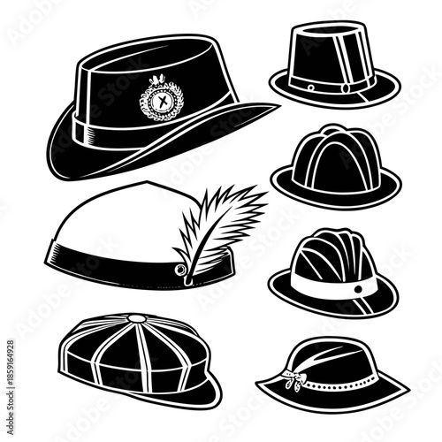 Collection of vintage hats