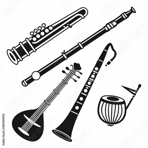 Assorted musical instruments