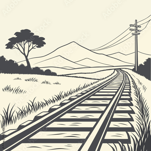 Rural railway track