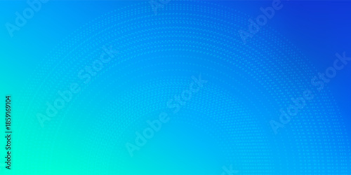 Blue gradient dotted background. Halftone effect circle vector abstract backdrop for presentation, web banner, landing page. With place for text. vector Eps 10