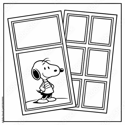 Snoopy at the window