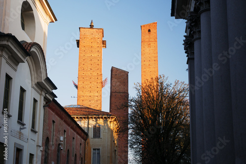 Medieval Towers Pavia Village town characteristic square
