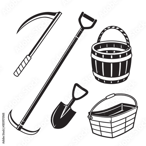 Garden tools illustration