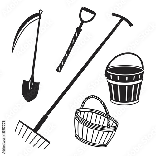 Garden tools illustration