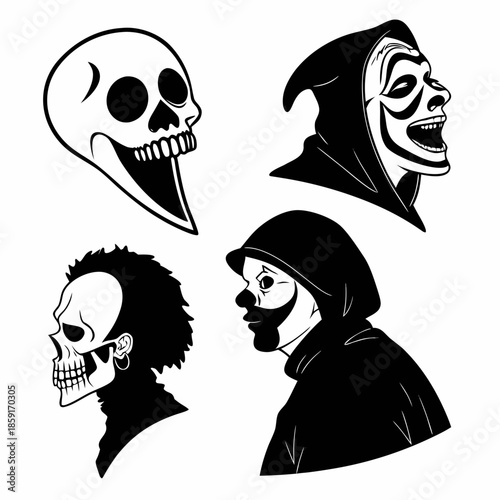 Halloween skulls and masks