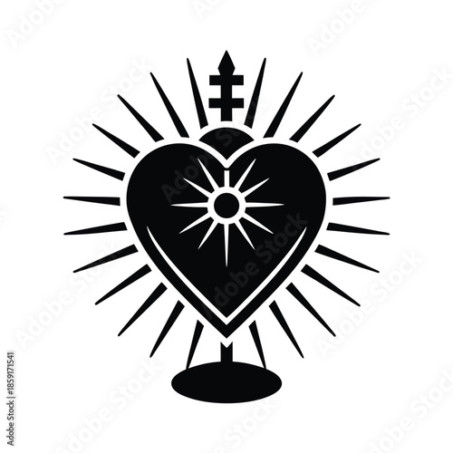 shining heart altar symbol
