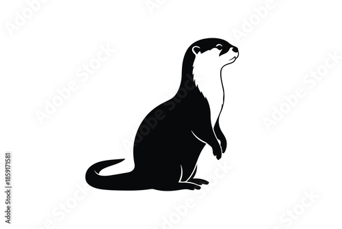 Happy groundhog day with cute groundhog silhouette