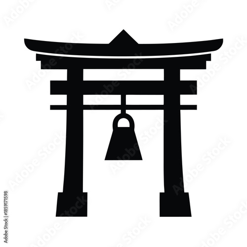 shinto shrine bell background