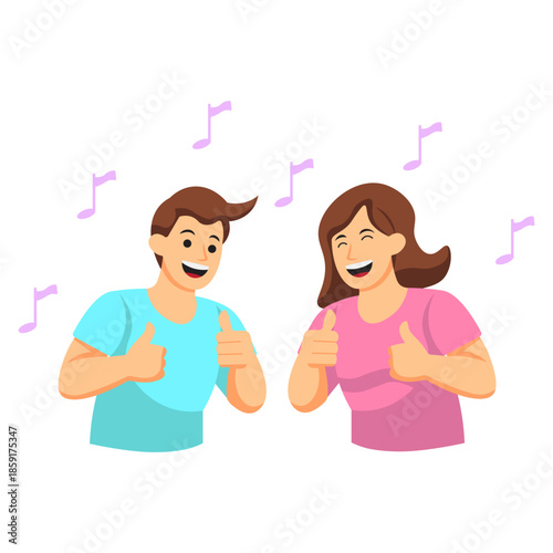 Happy People Giving Thumbs Up