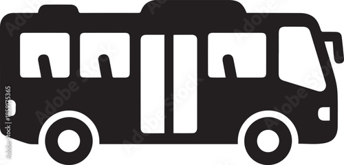 Bus icon on transparent background for transportation