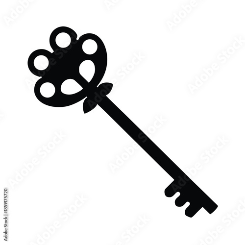 skeleton key vintage symbol