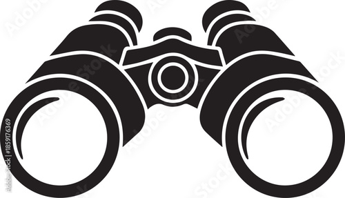 Binoculars icon, optical device, observation, discovery, exploration tool