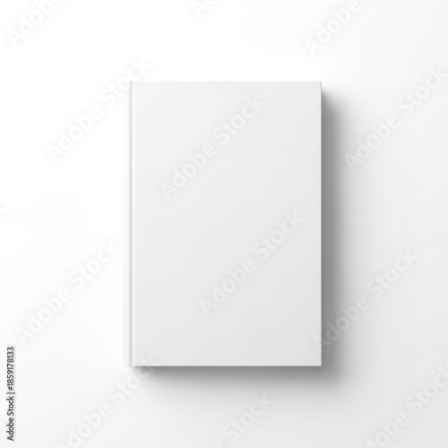 Blank book cover isolated on white background