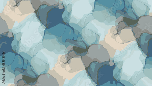 Abstract watercolor mosaic background with soft blended shapes and organic textures, artistic painted pattern for modern wallpaper, branding and creative design projects