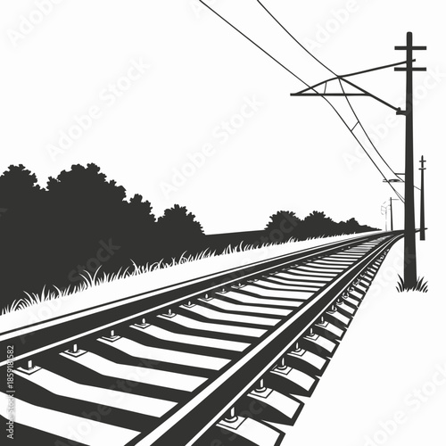 Empty railroad tracks