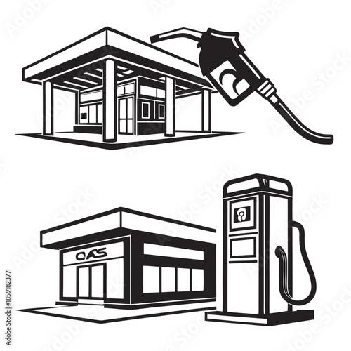 Gas station icons