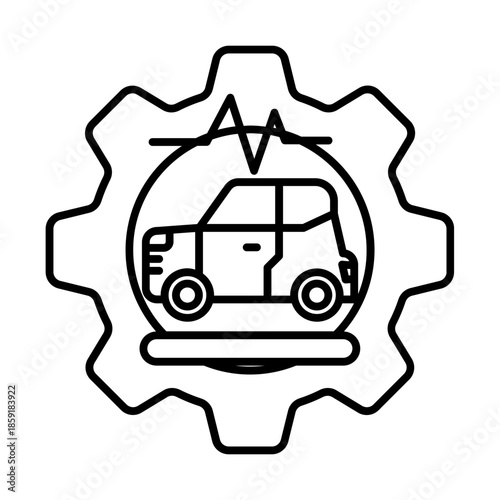 Car damage diagnosis icon