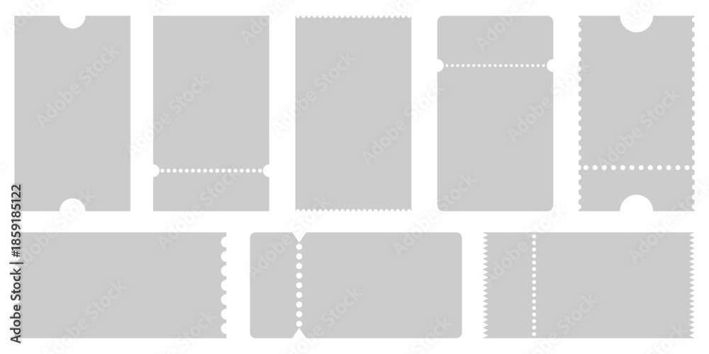 Εκτύπωση καμβά Admit tickets mockups on white background