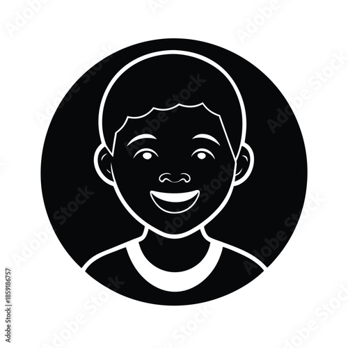 Smiling Nigerian Child Portrait Icon